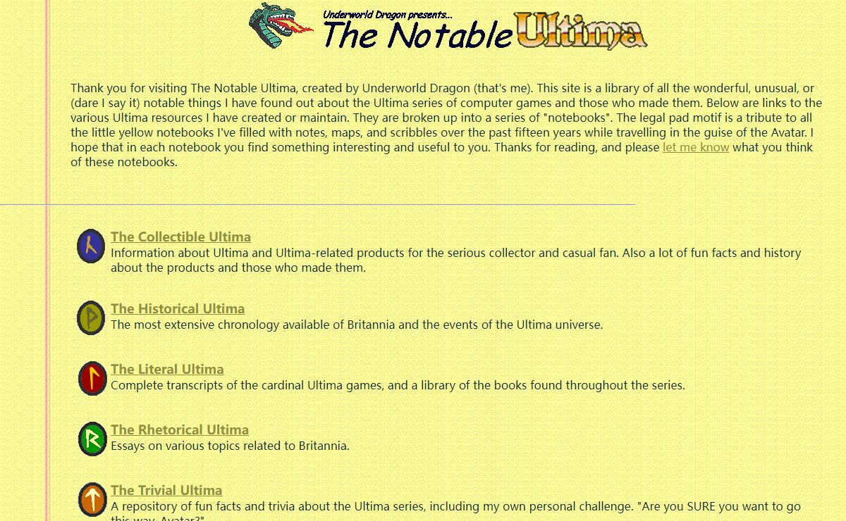 Underworld Dragon's Notable Ultima