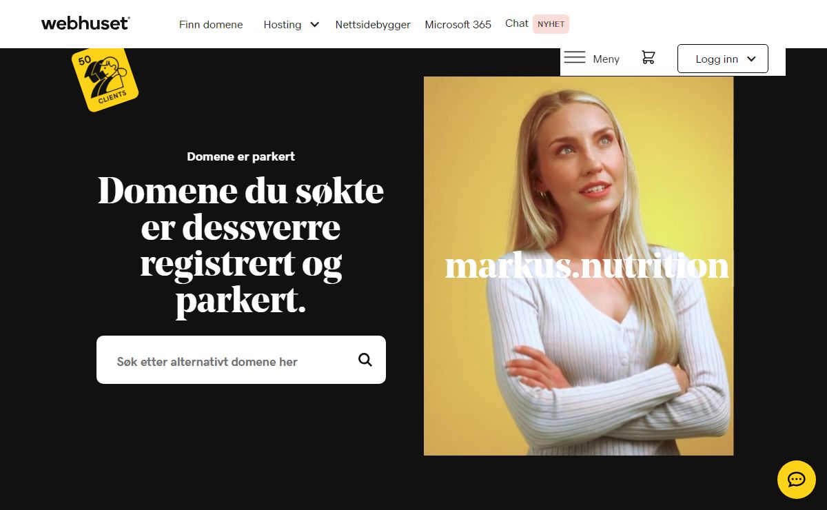 Domenet er parkert - Webhuset