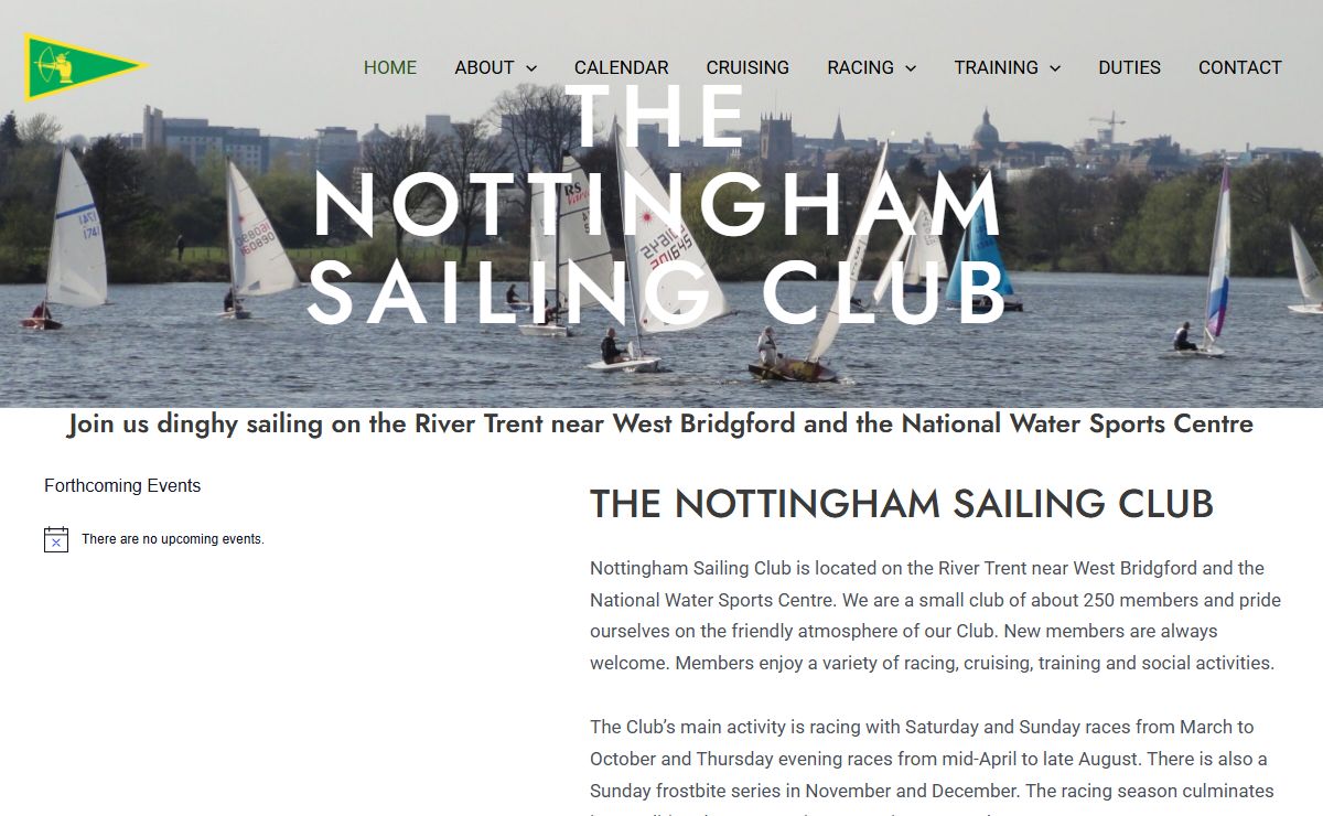 The Nottingham Sailing Club – Dinghy sailing on the River Trent at Nottingham
