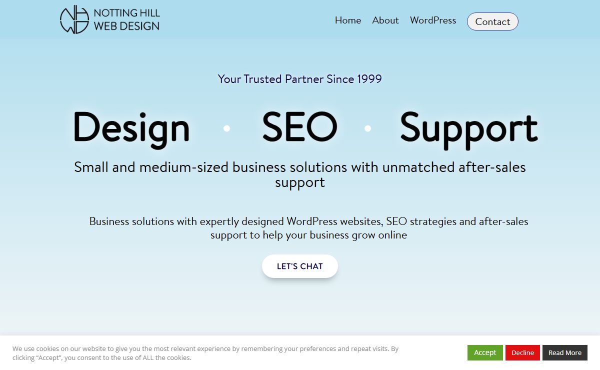 Complete Internet Services for small businesses and start-ups at Notting Hill Web Design