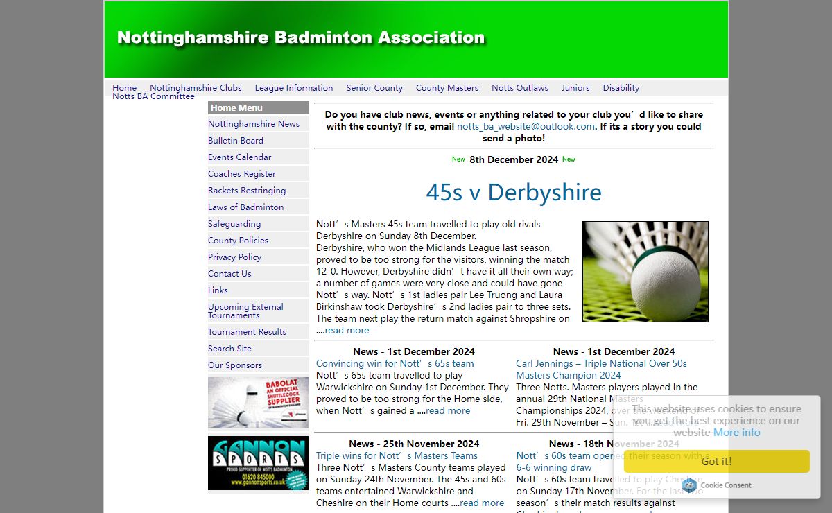Nottinghamshire Badminton Association - Home