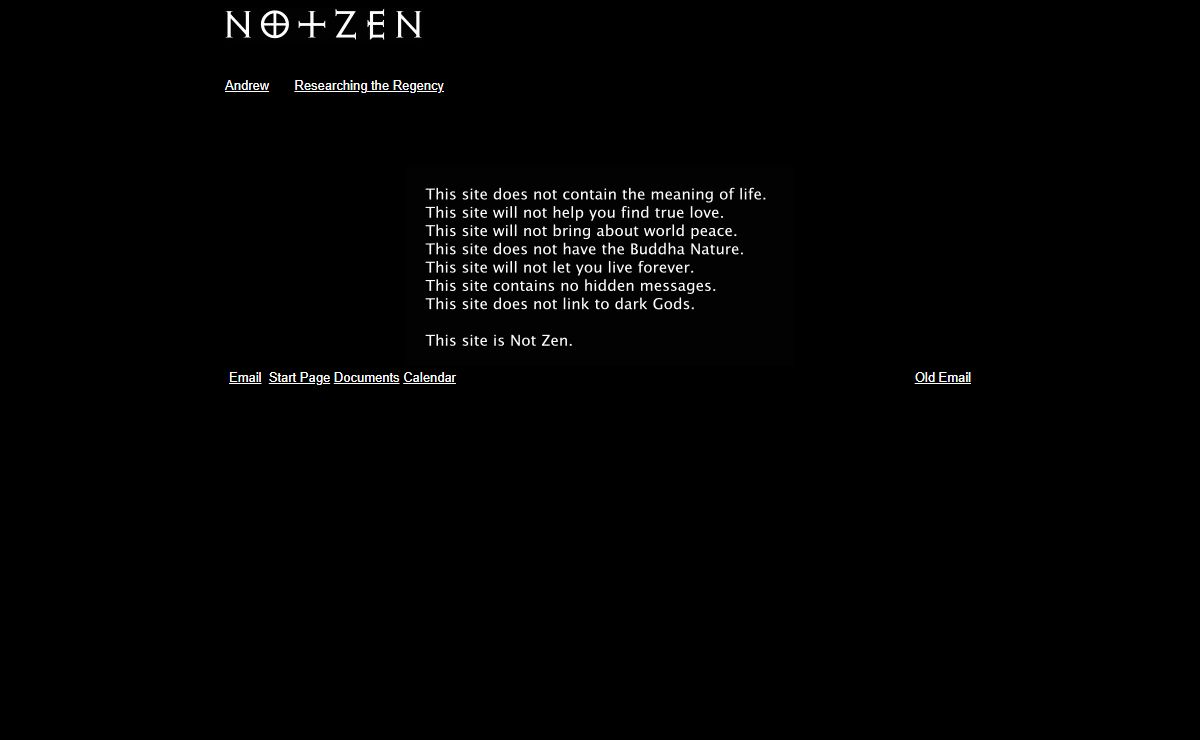 This site is Not Zen