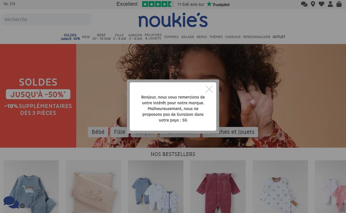 Noukies.com : Vêtements jusqu'à 8 ans, jouets et puériculture