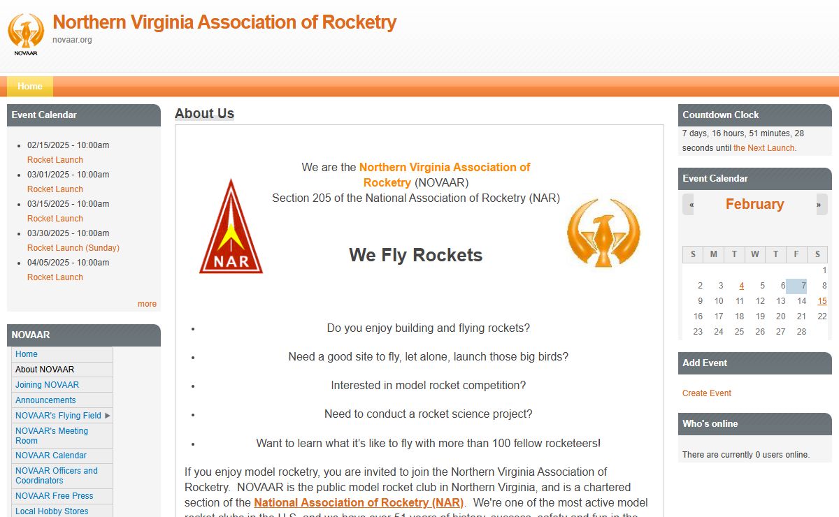About Us | Northern Virginia Association of Rocketry