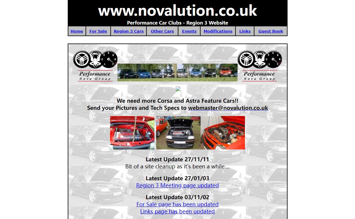 Novalution - Performance Car Clubs Regions 3 and 19