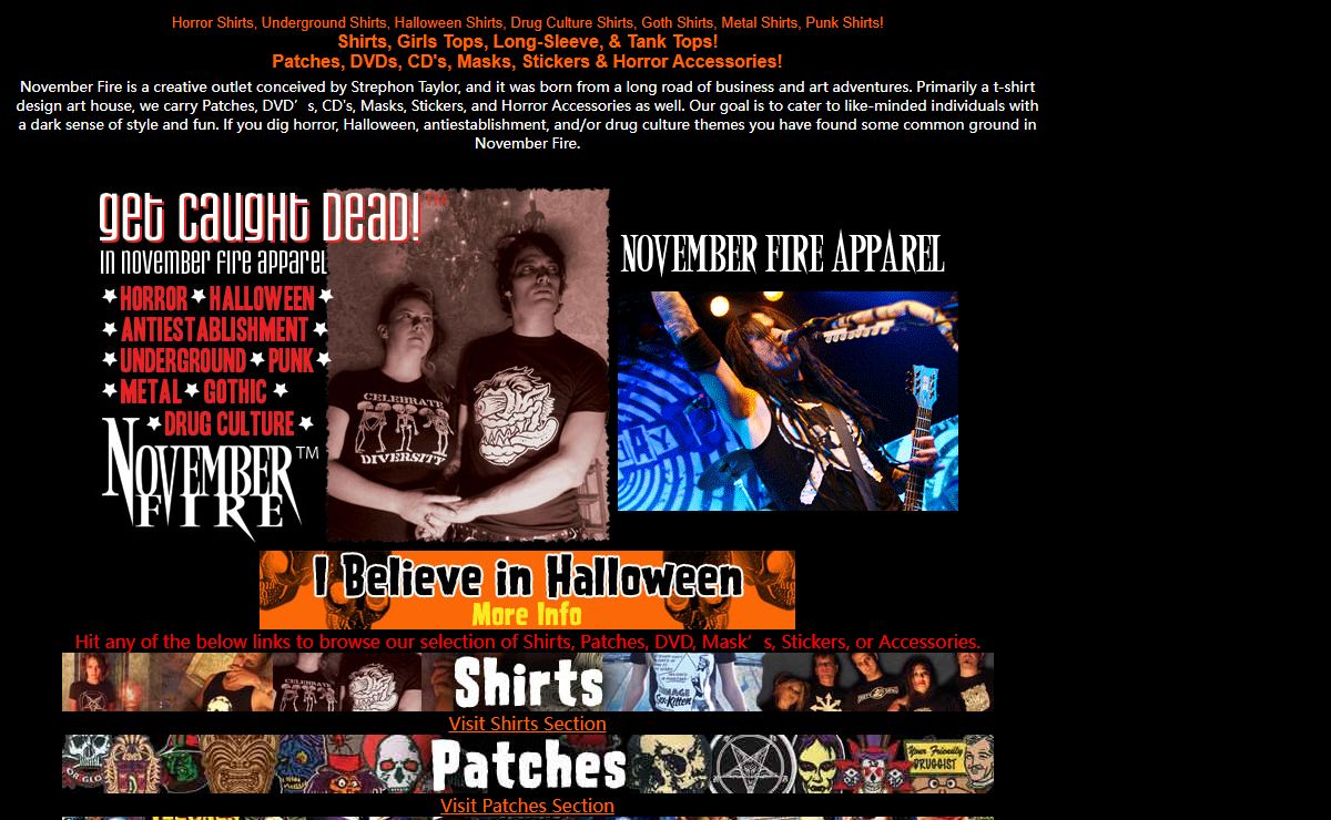 “Get Caught Dead” in November Fire apparel!