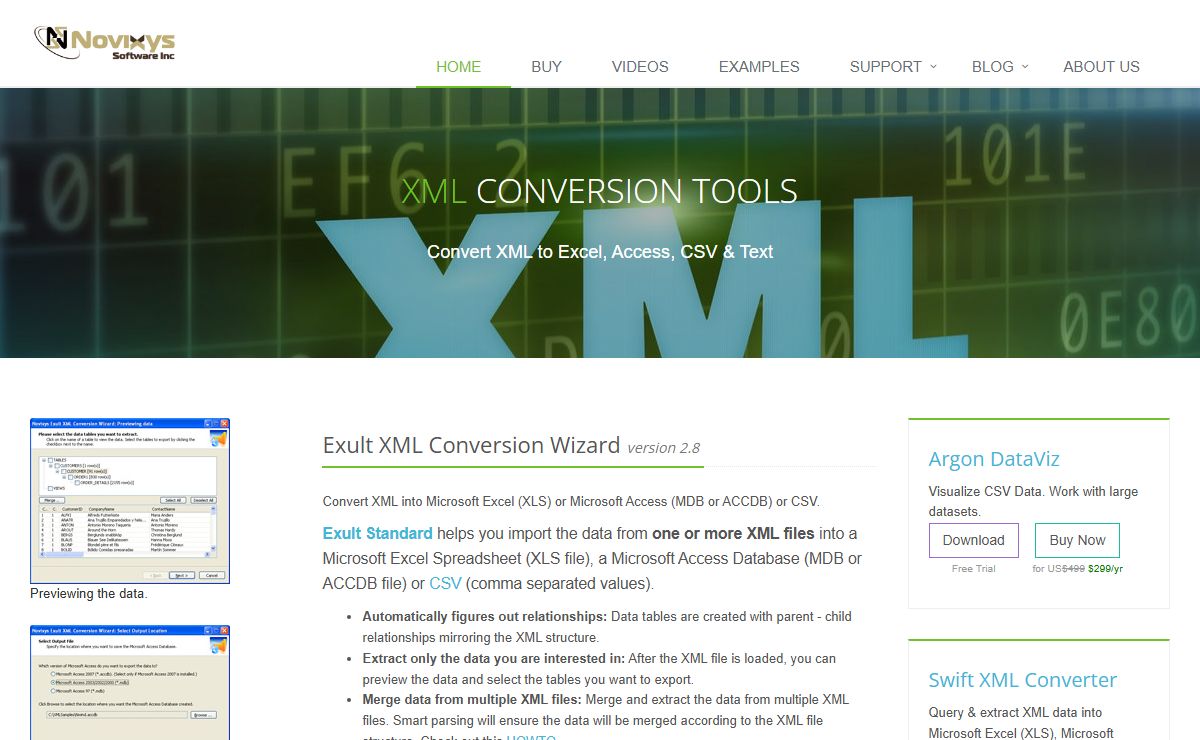 Novixys.com: Convert & Import XML