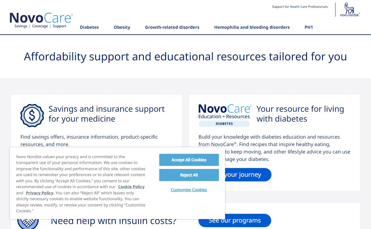 Savings, Coverage, and Support for Novo Nordisk Medicines | NovoCare®