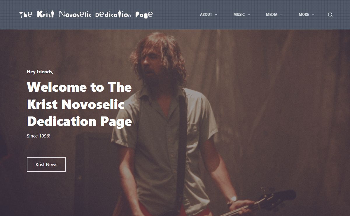 Home - The Krist Novoselic Dedication Page
