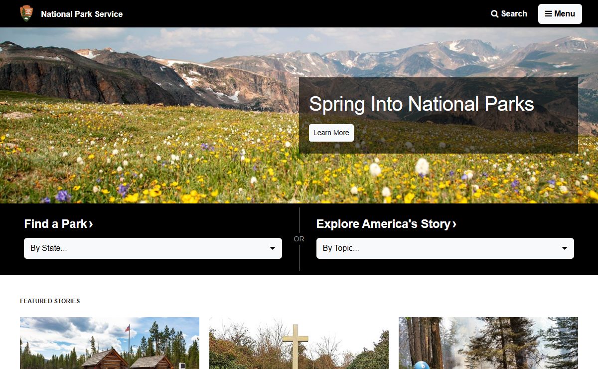 NPS.gov Homepage (U.S. National Park Service)
