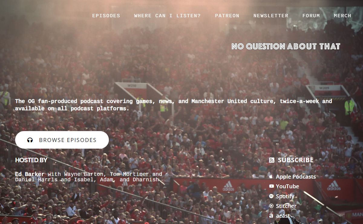 No Question About That – The world's favourite fan-produced Manchester United podcast