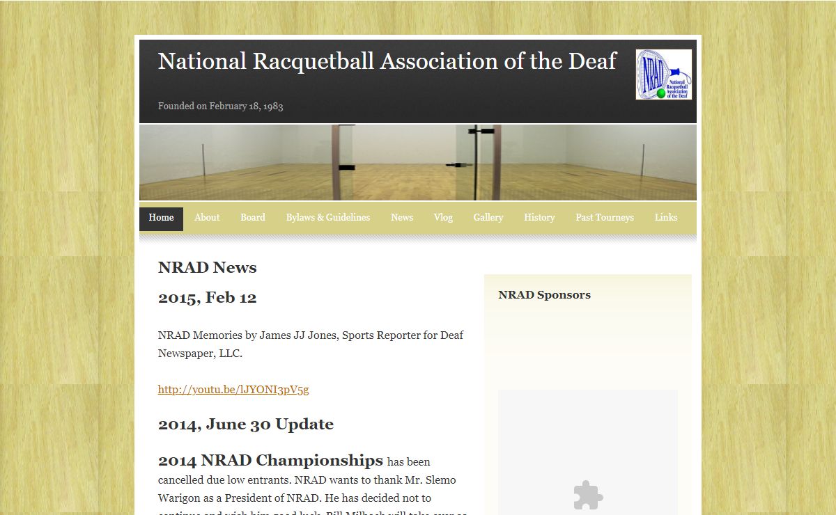 National Racquetball Association of the Deaf (NRAD)