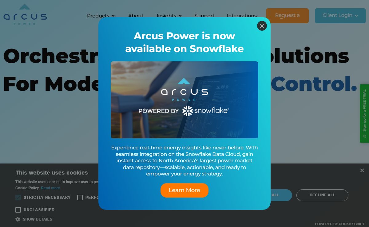 Home | Arcus Power Power Corp - Energy market Intelligence using AI and ML
