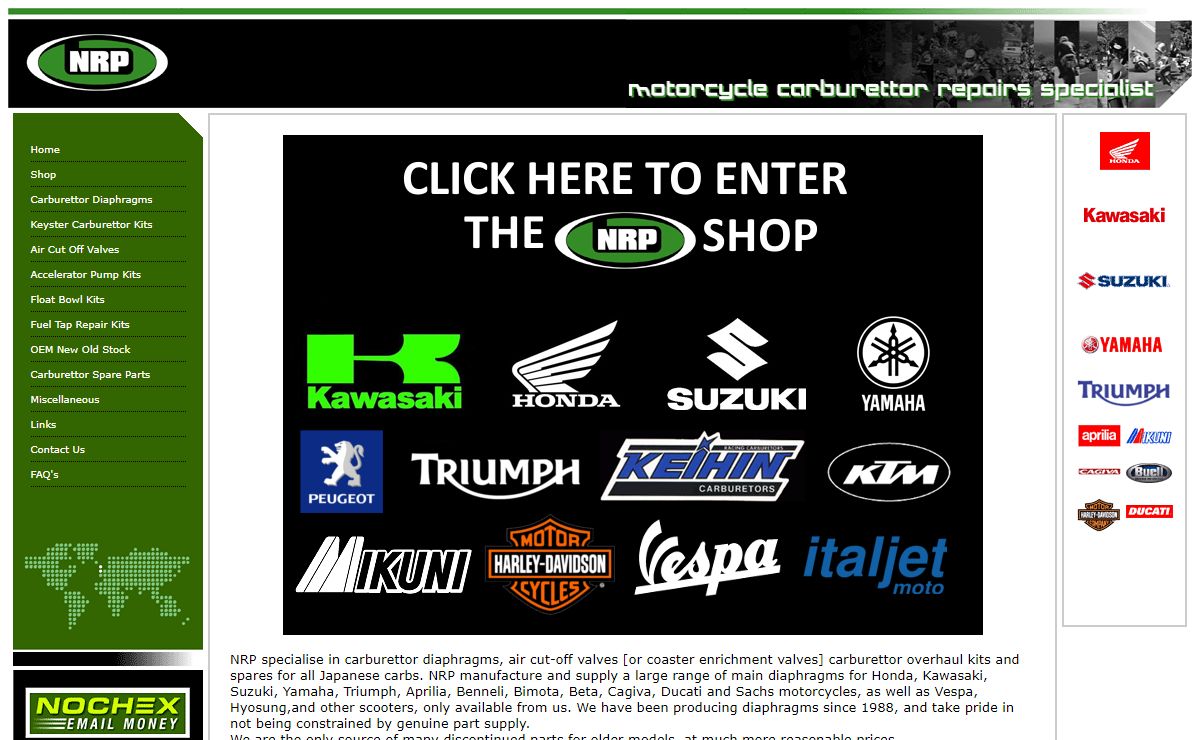 NRP motorcycle carburettor repair specialist