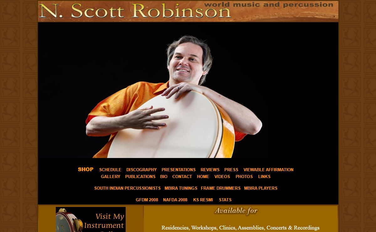 N. Scott Robinson-World Music and Percussion, Frame Drums, Riq, Tambourines