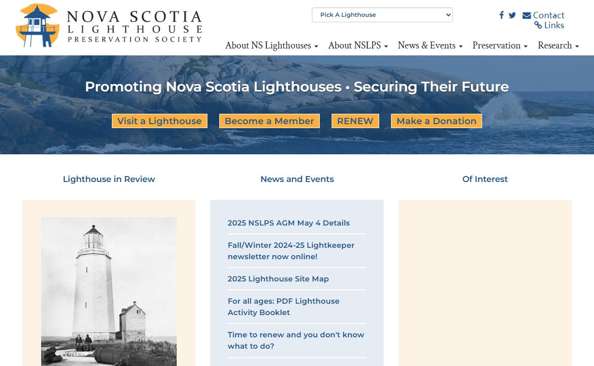 NSLPS Nova Scotia Lighthouse Preservation Society