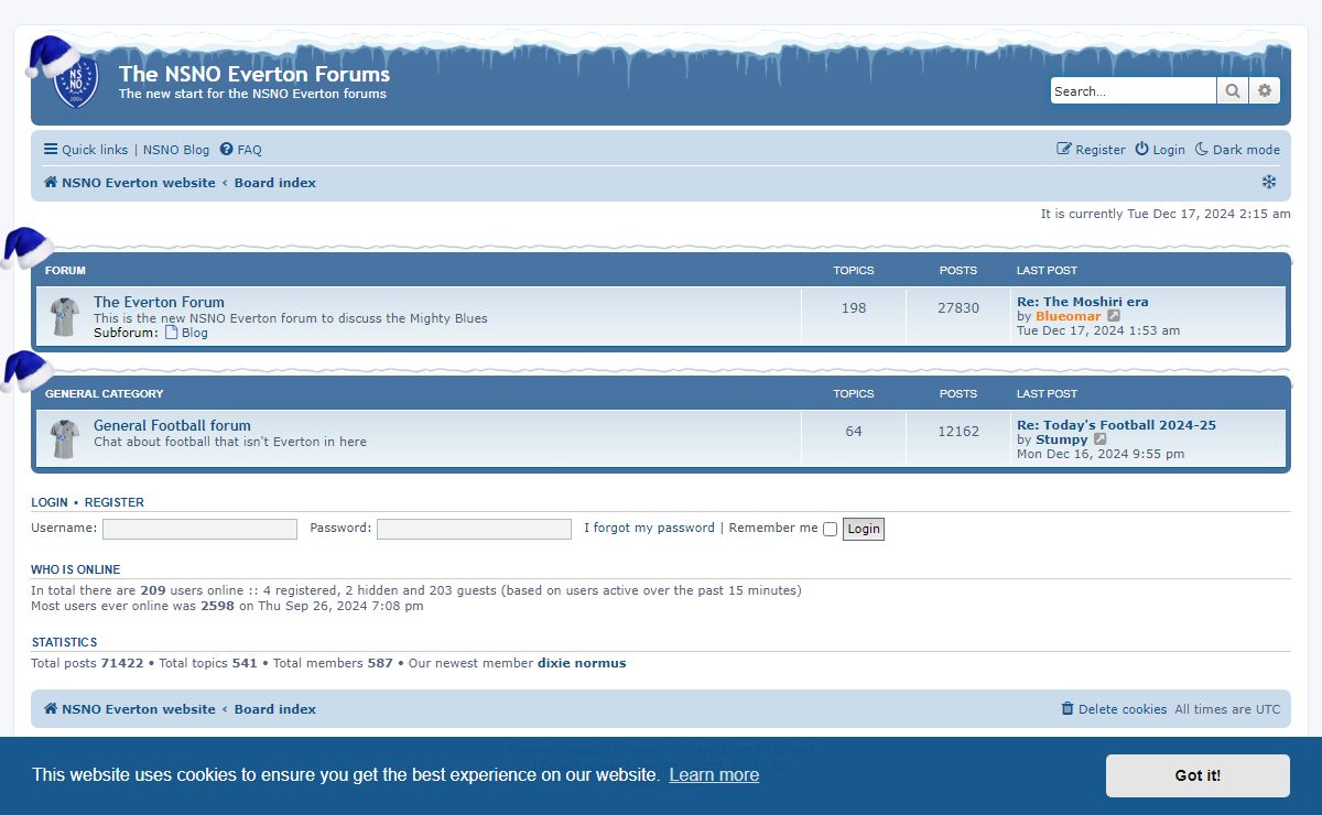 The NSNO Everton Forums - Index page