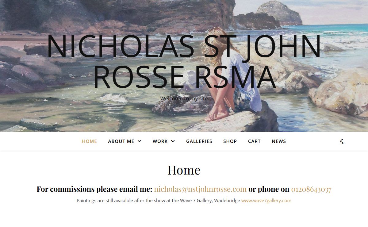 Nicholas St John Rosse RSMA – Welcome to my site