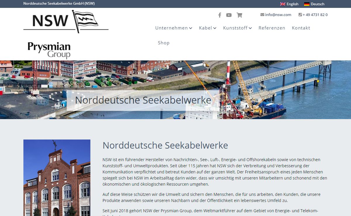 Kabeltechnologie & Kunststoffprodukte - Norddeutsche Seekabelwerke