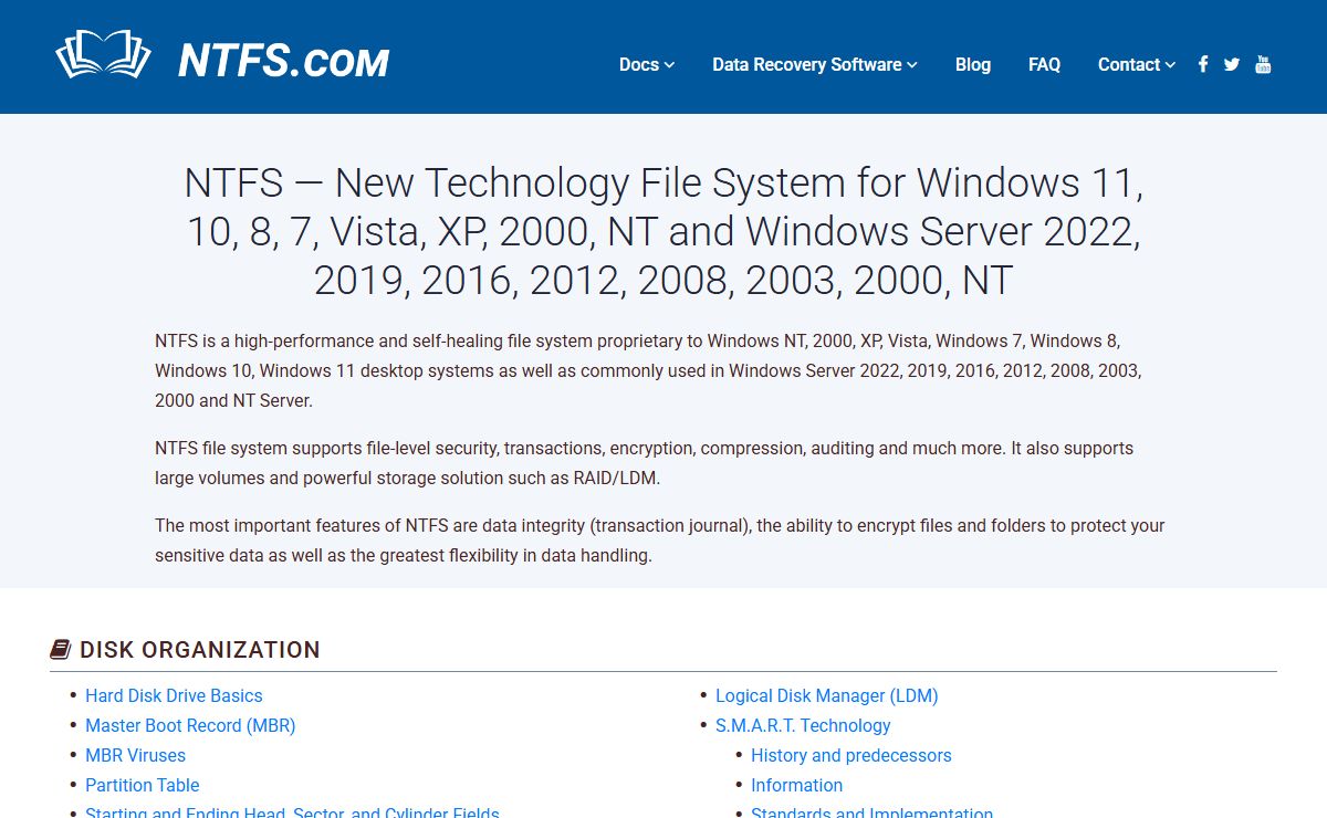 NTFS.com - Data Recovery Software, File Systems, Hard Disk Internals, Disk Utilities