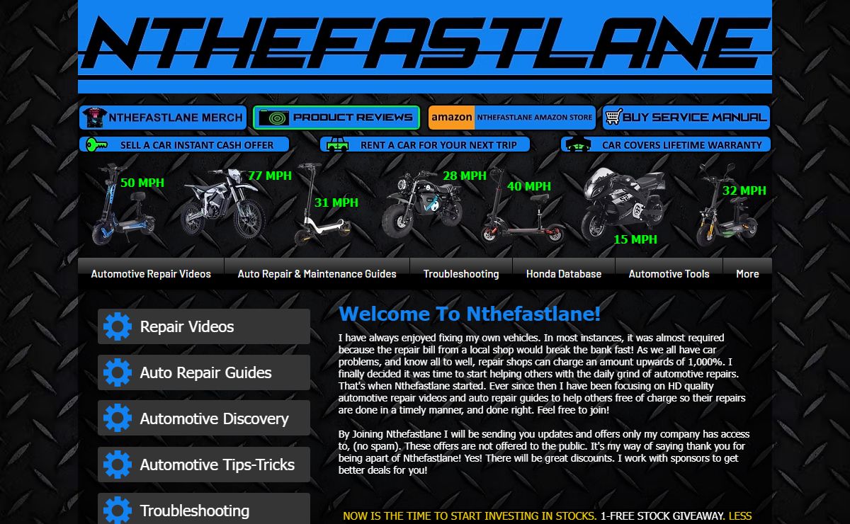 Automotive Maintenance And Repair Site | Nthefastlane