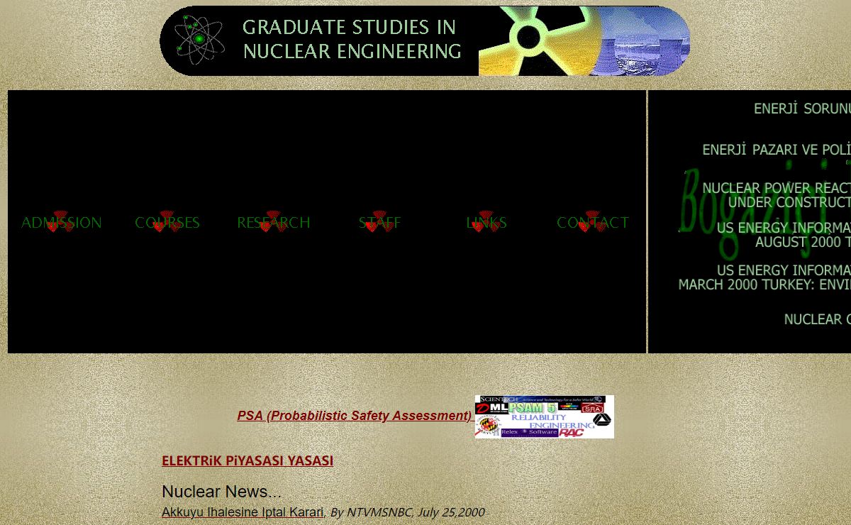 Bogazici University Nuclear Engineering