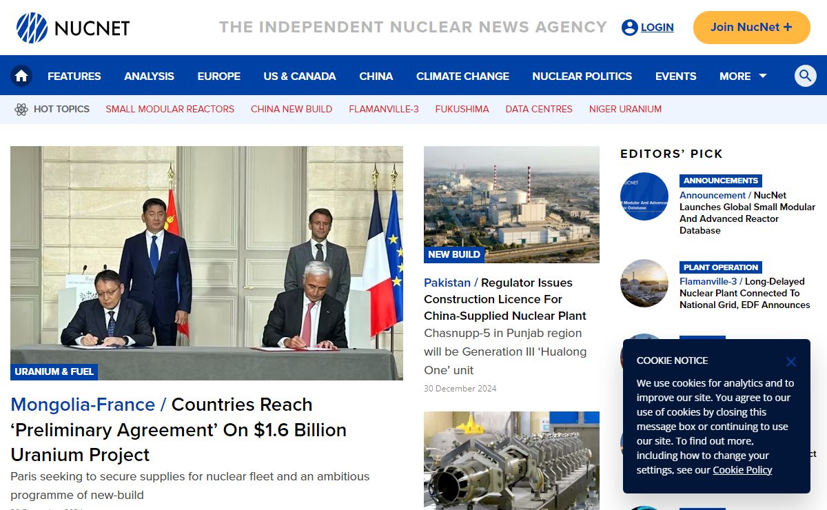 NucNet | The Independent Nuclear News Agency