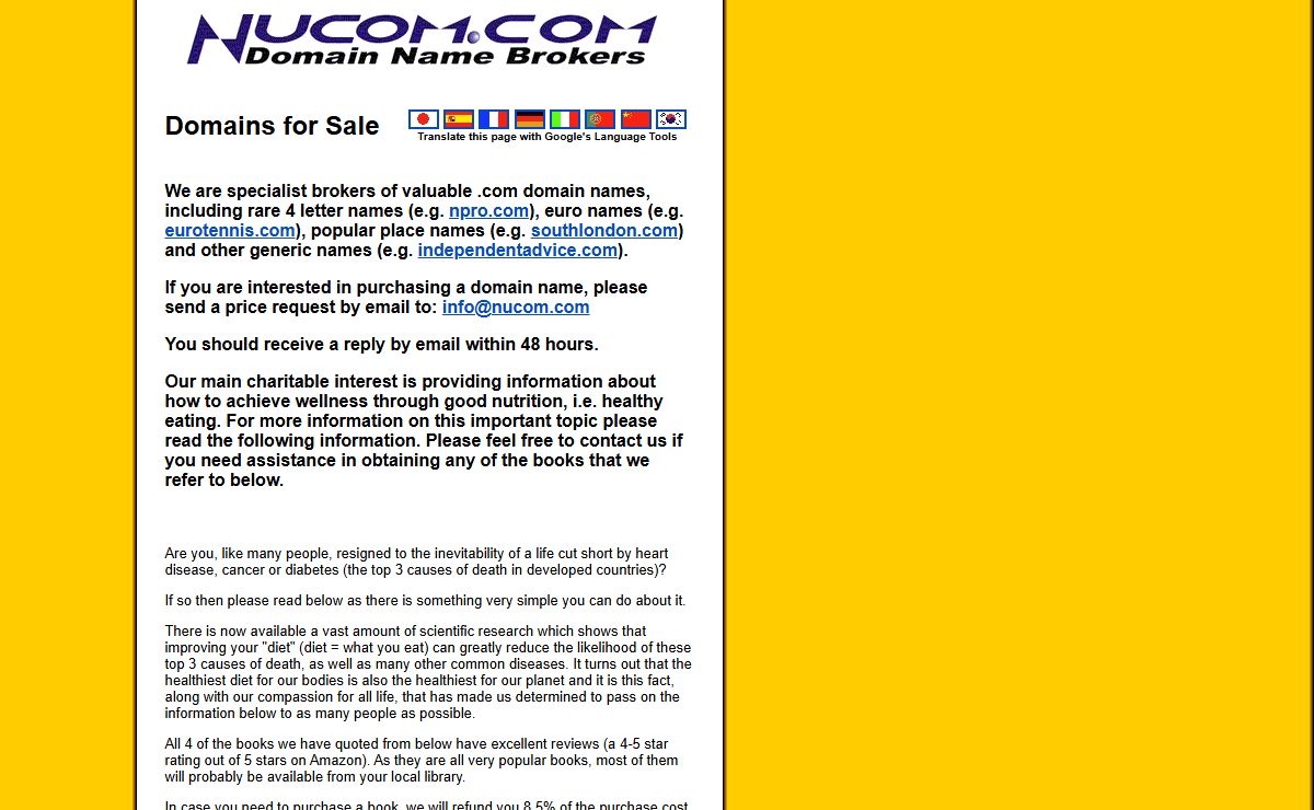 NUCOM - Domain Name Brokers