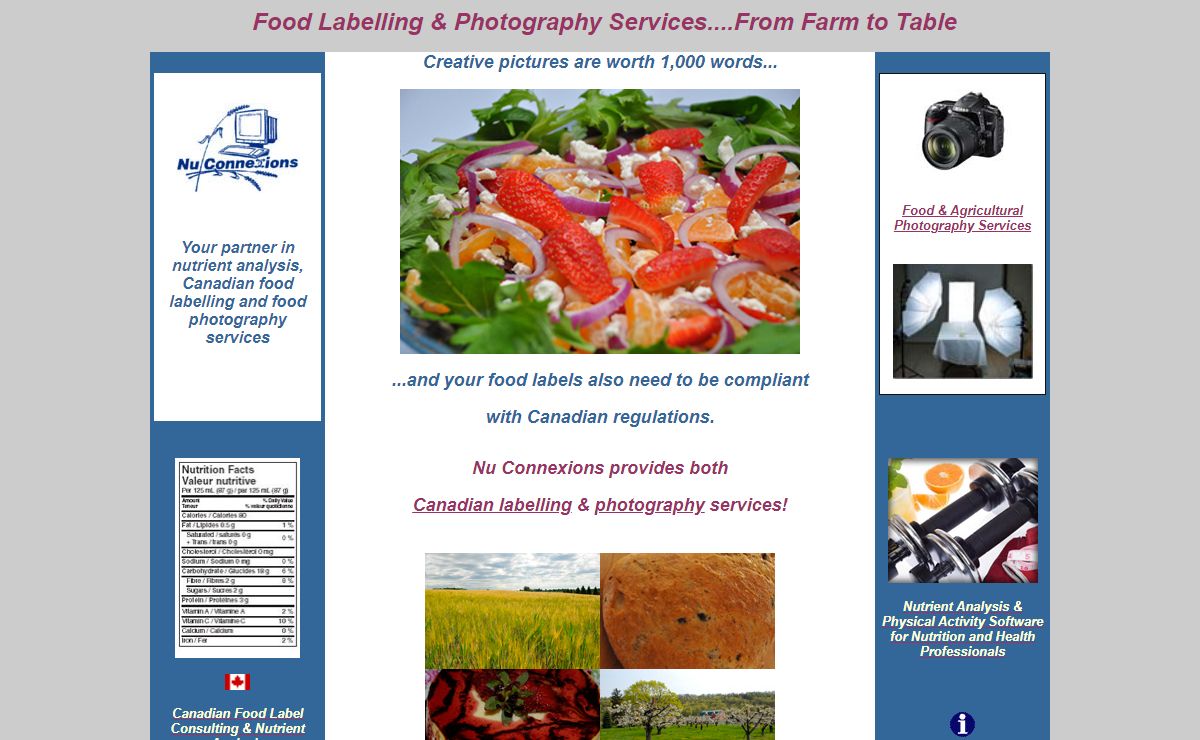 Nu Connexions: Your partner in nutrient analysis, Canadian food labelling and food photography services