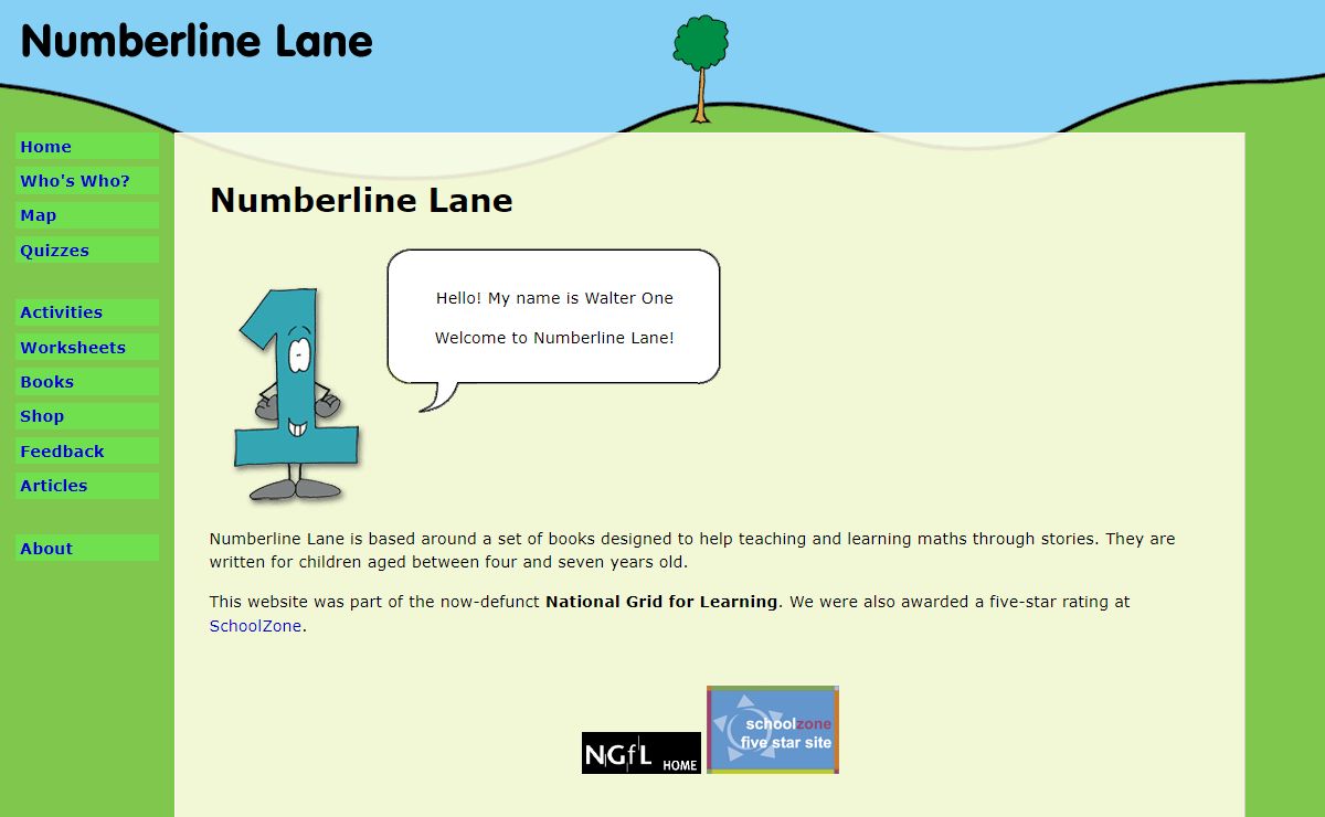 Numberline Lane - teaching and learning maths through stories