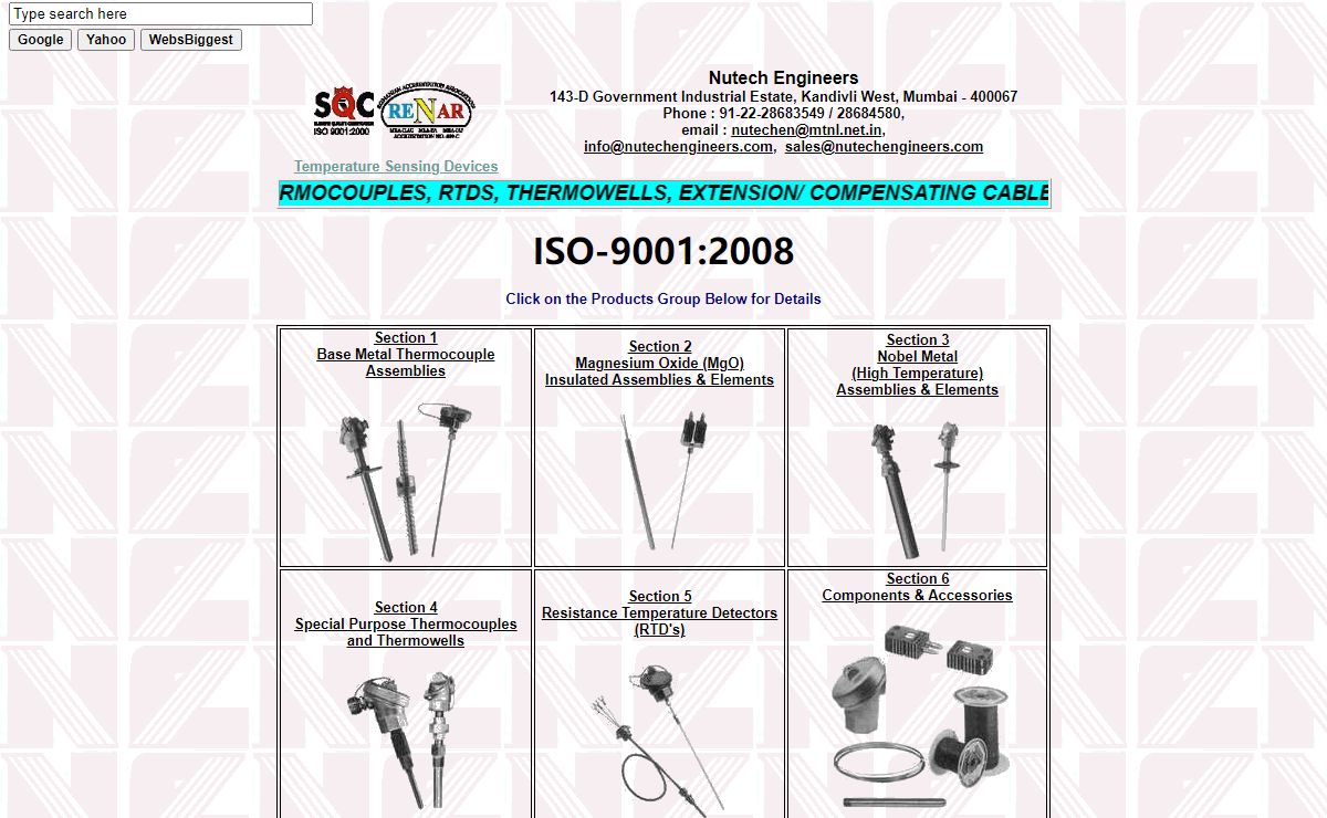 Thermocouple, manufacturer of thermocouple, thermocouple type, thermocouple assemblies, Resistance temperature detectors, india