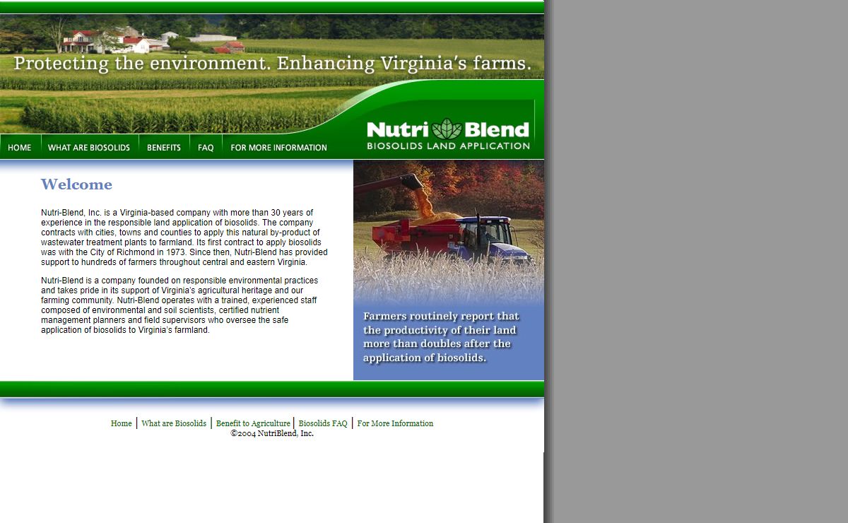 NutriBlend Biosolid Land Application