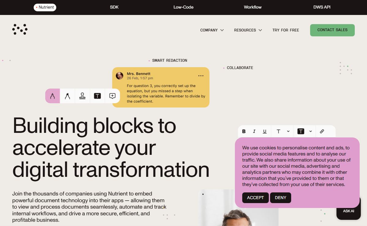 The #1 PDF SDK Library for Viewing, Editing, eSigning and more | Nutrient
