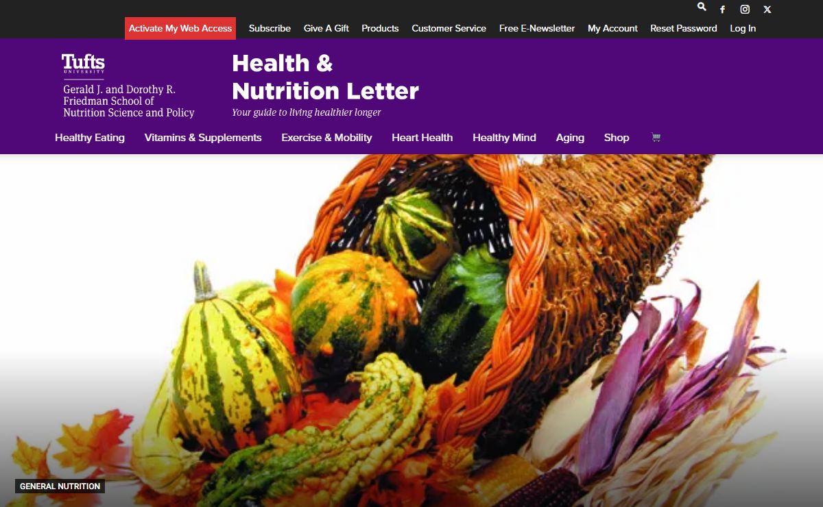 Tufts & Health Nutrition - Tufts Health & Nutrition Letter
