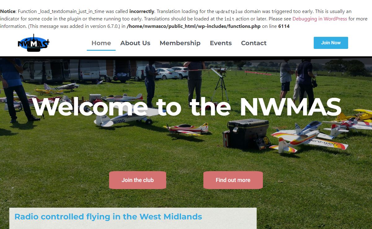 NWMAS – North Worcestershire Model Aircraft Society