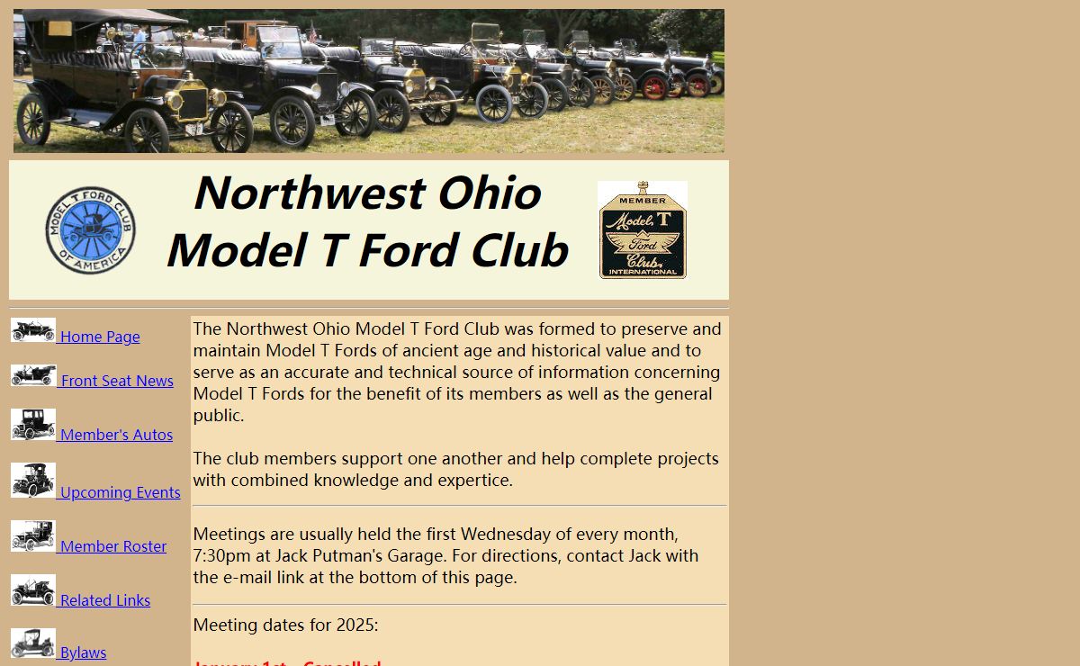 Northwest Ohio Model T Ford Club Home Page