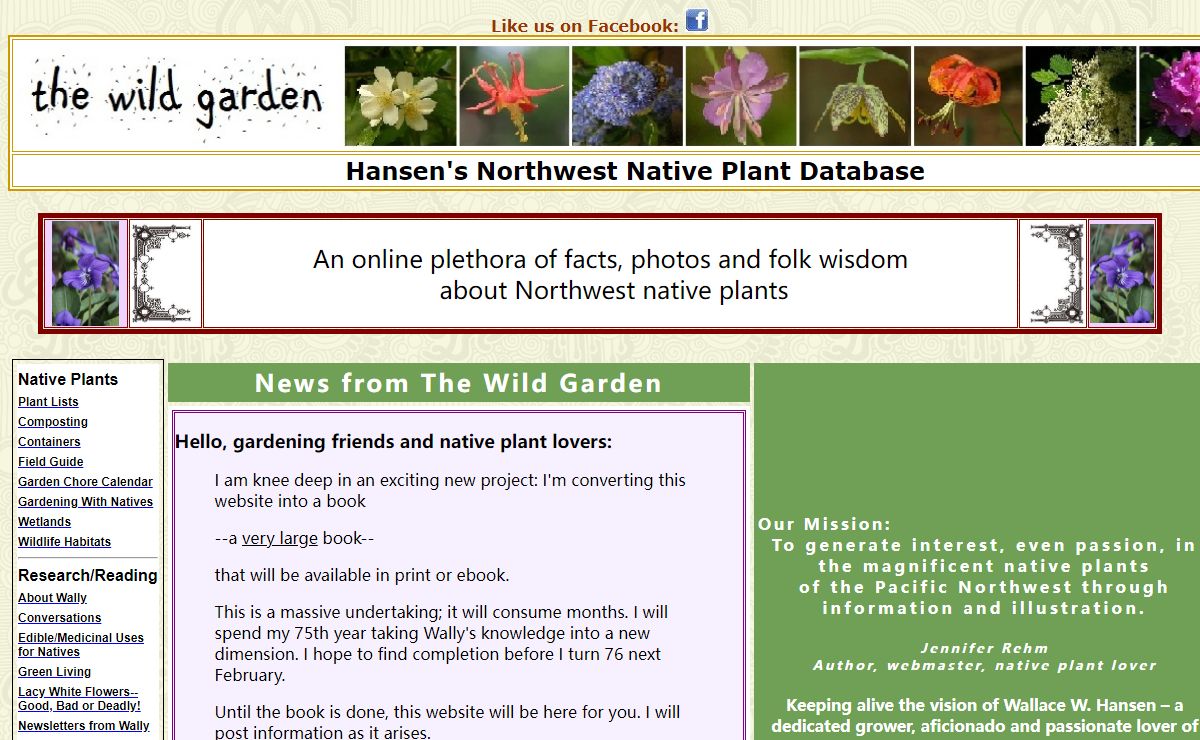 The Wild Garden: Hansen's Northwest Native Plant Database