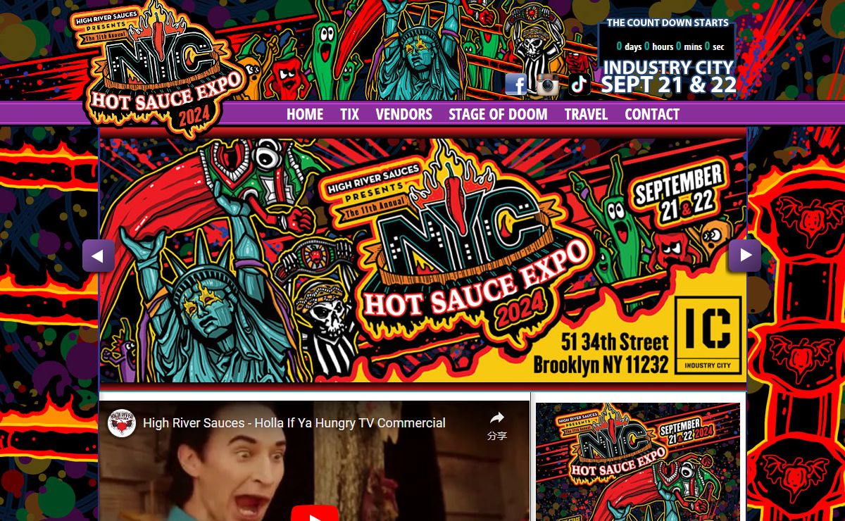 Eleventh Annual NYC Hot Sauce Expo - September 21st and September 22nd