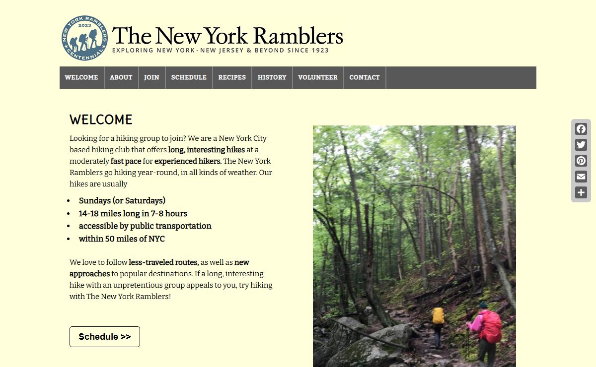 WELCOME - New York Ramblers Hiking Club