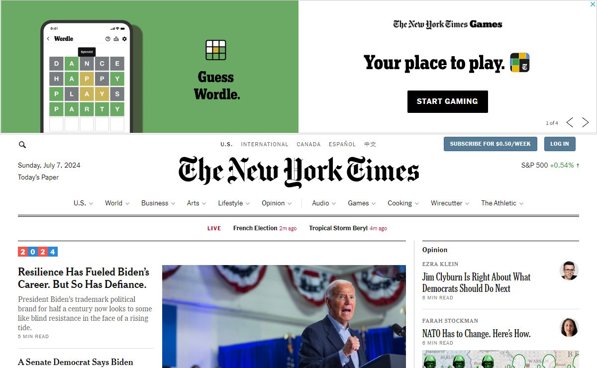 The New York Times - Breaking News, US News, World News and Videos