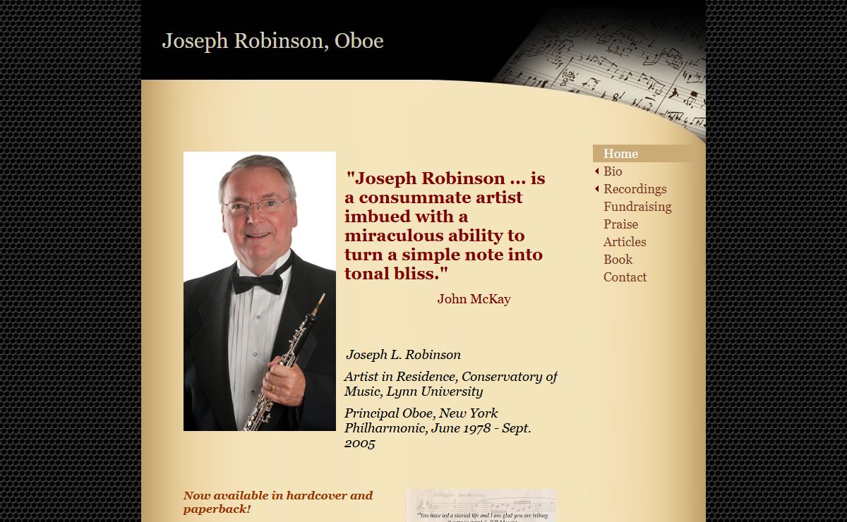Joseph Robinson, Oboe -