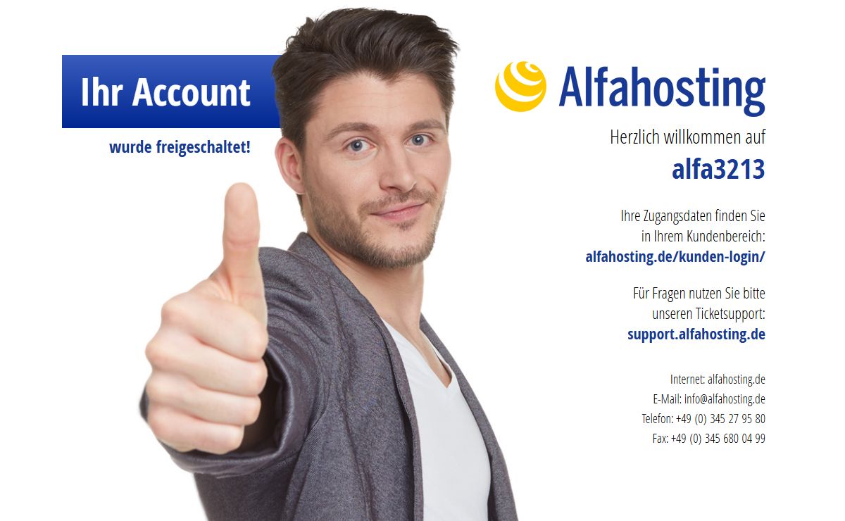 Webhosting und Webspace bei Alfahosting.de • Herzlich Willkommen auf alfa3213!