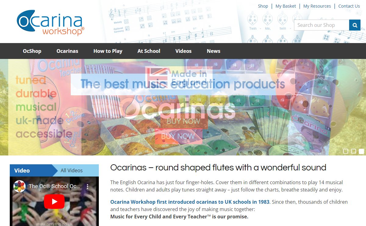 Ocarina Workshop - English Ocarinas for Home and School