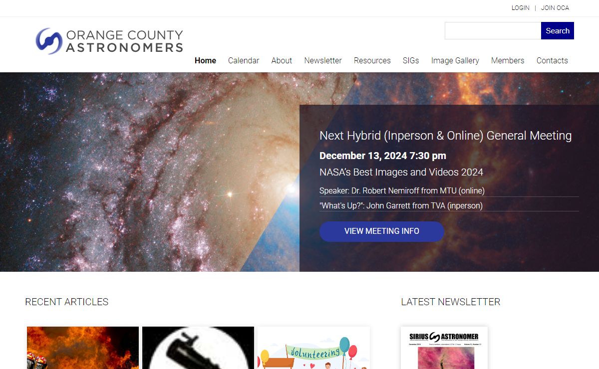Home - Orange County Astronomers