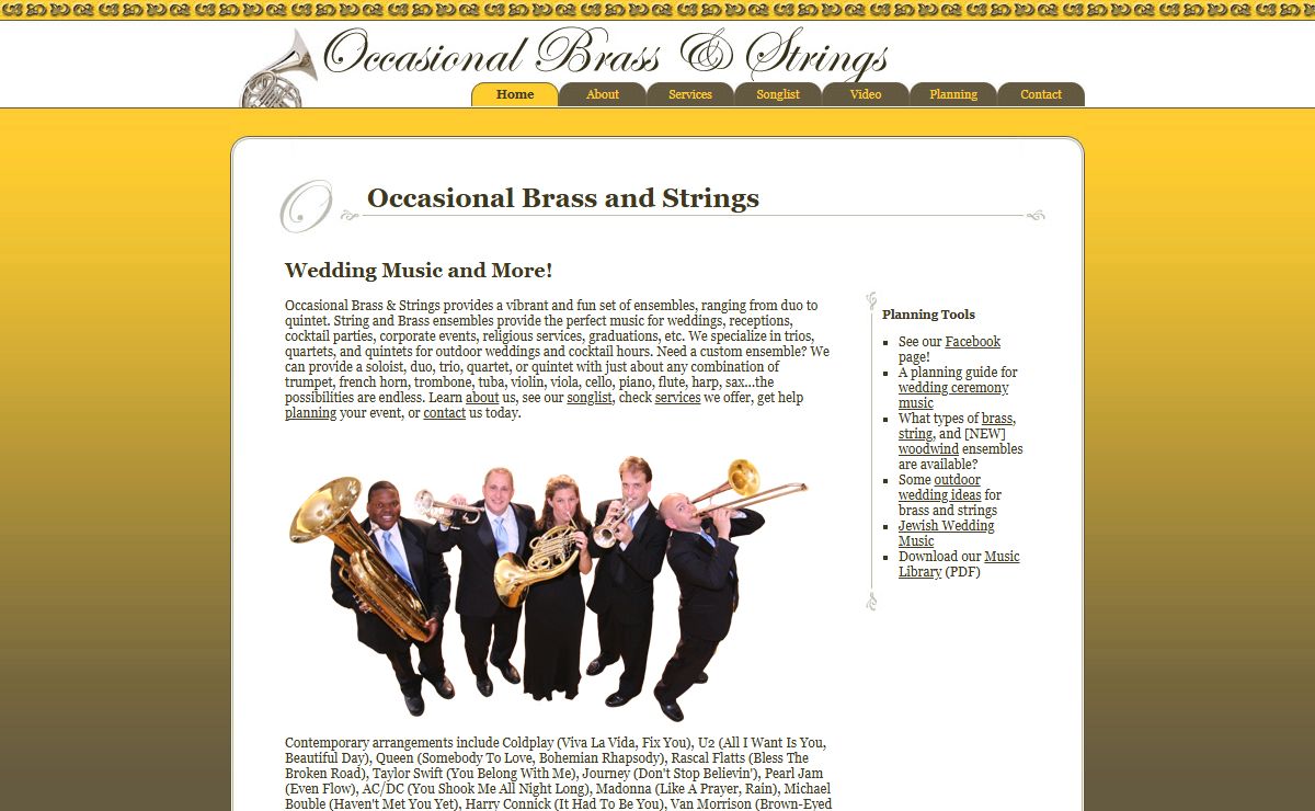 Occasional Brass and Strings: All Styles, All Occasions: Wedding Music and More!