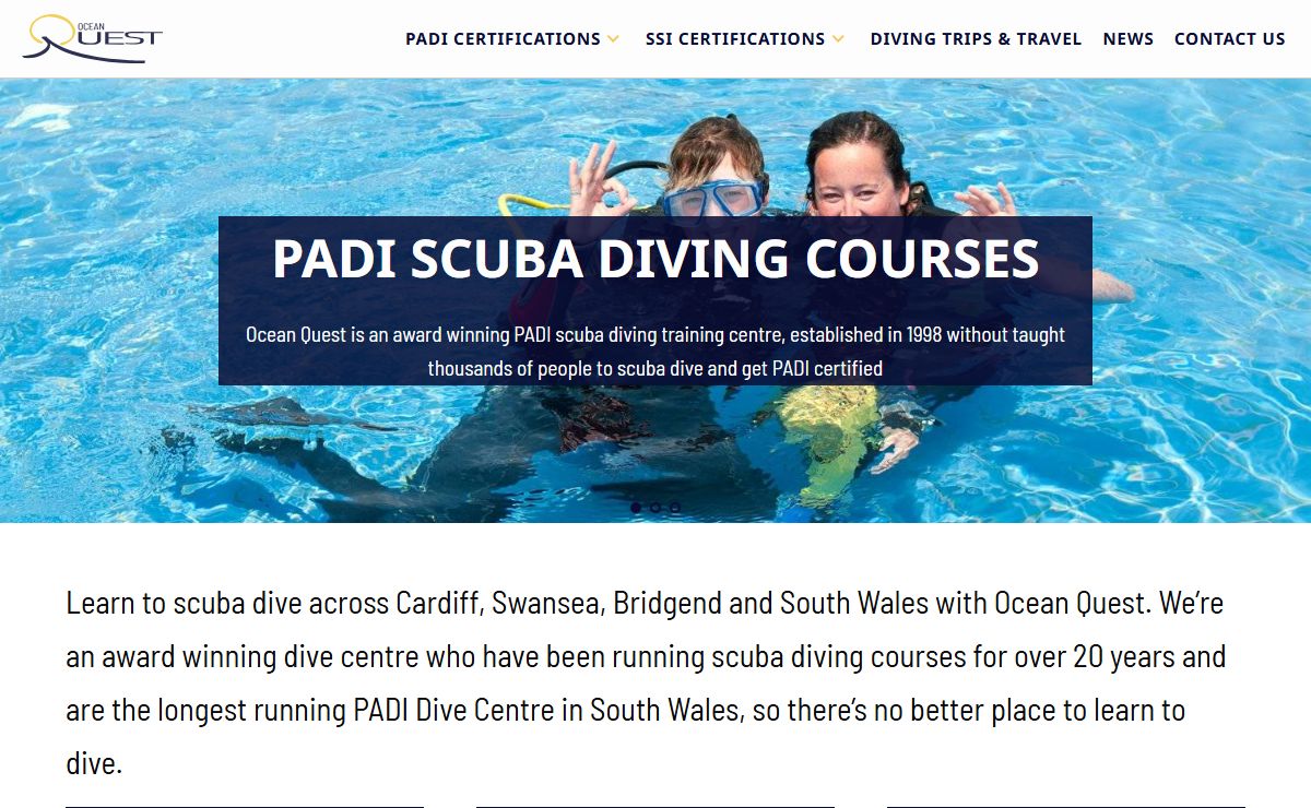 PADI & SSI Scuba Diving Courses - Learn To Scuba Dive