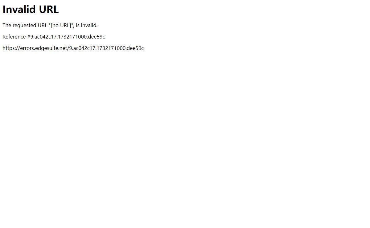 Invalid URL