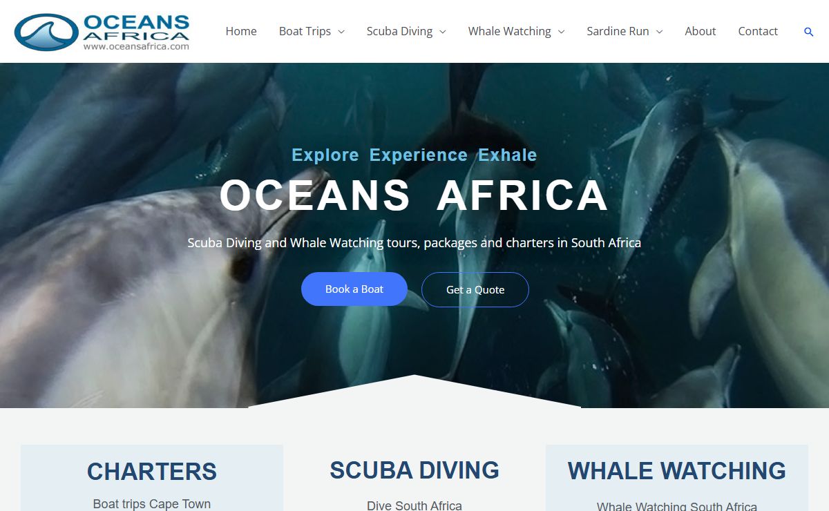 OCEANS AFRICA - Scuba diving, snorkeling and boat charters