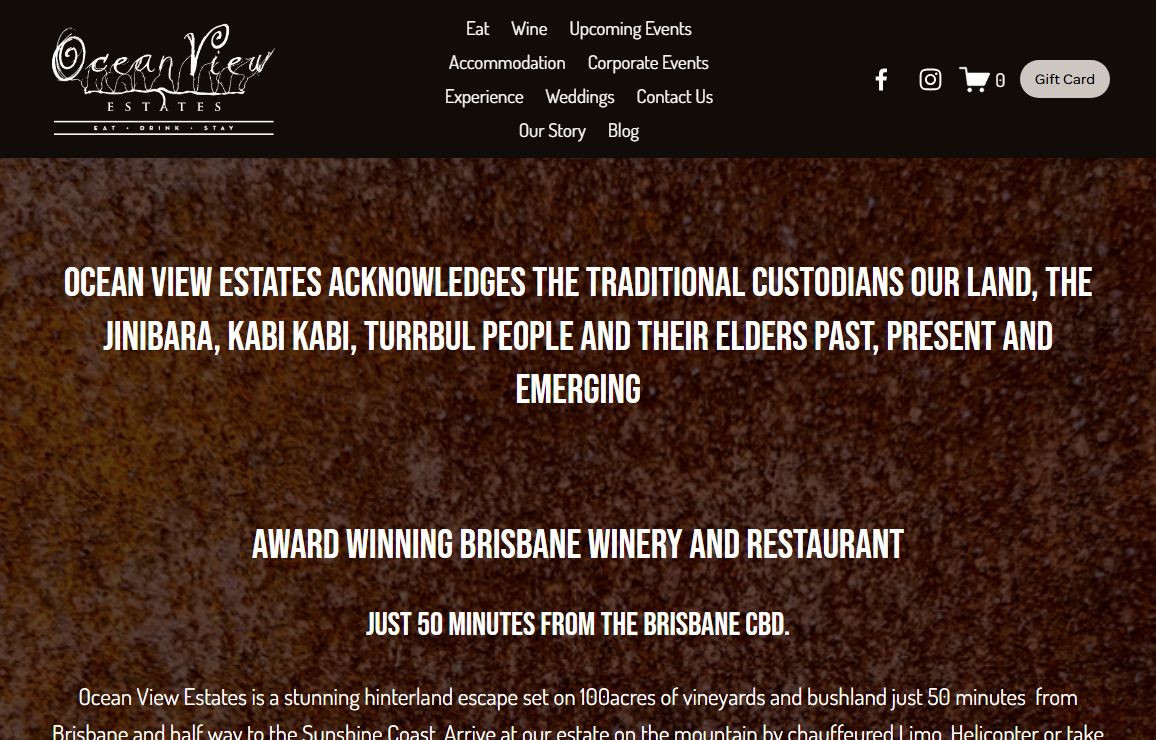 Brisbane winery and restaurant just a short trip from Brisbane CBD. Award winning restaurant and Brisbane winery