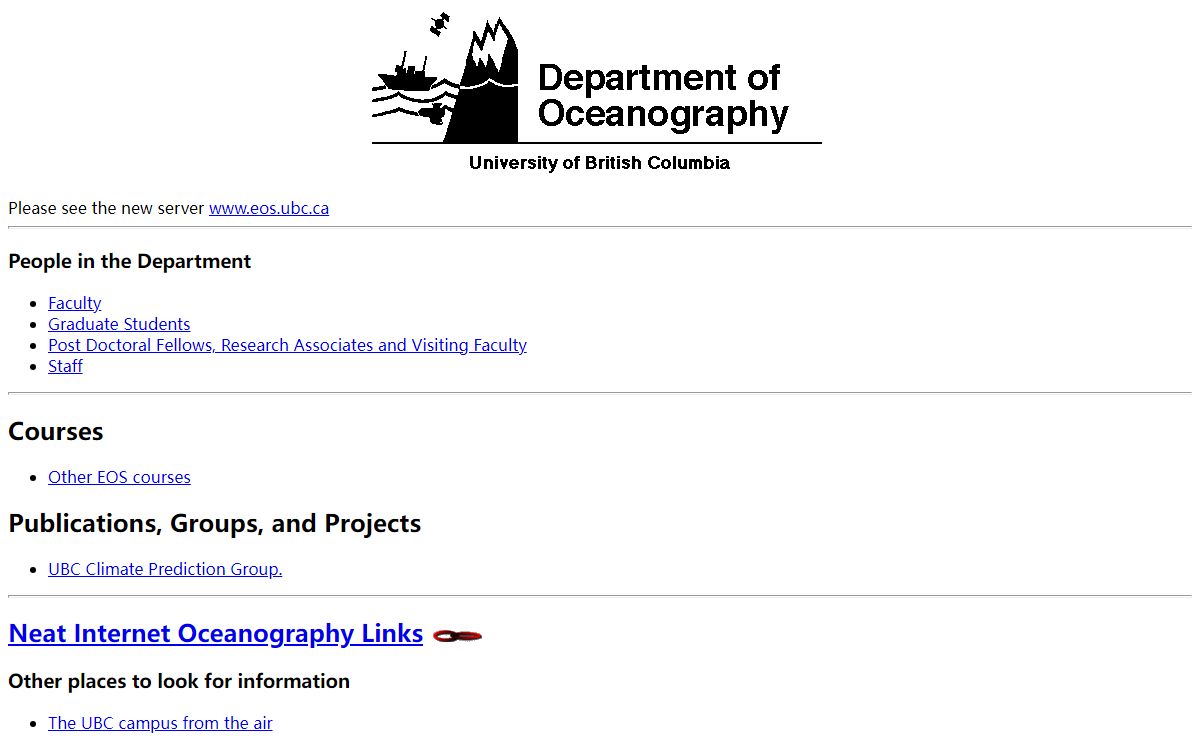 Oceanography unit, Earth and Ocean Sciences Department, University of British Columbia
